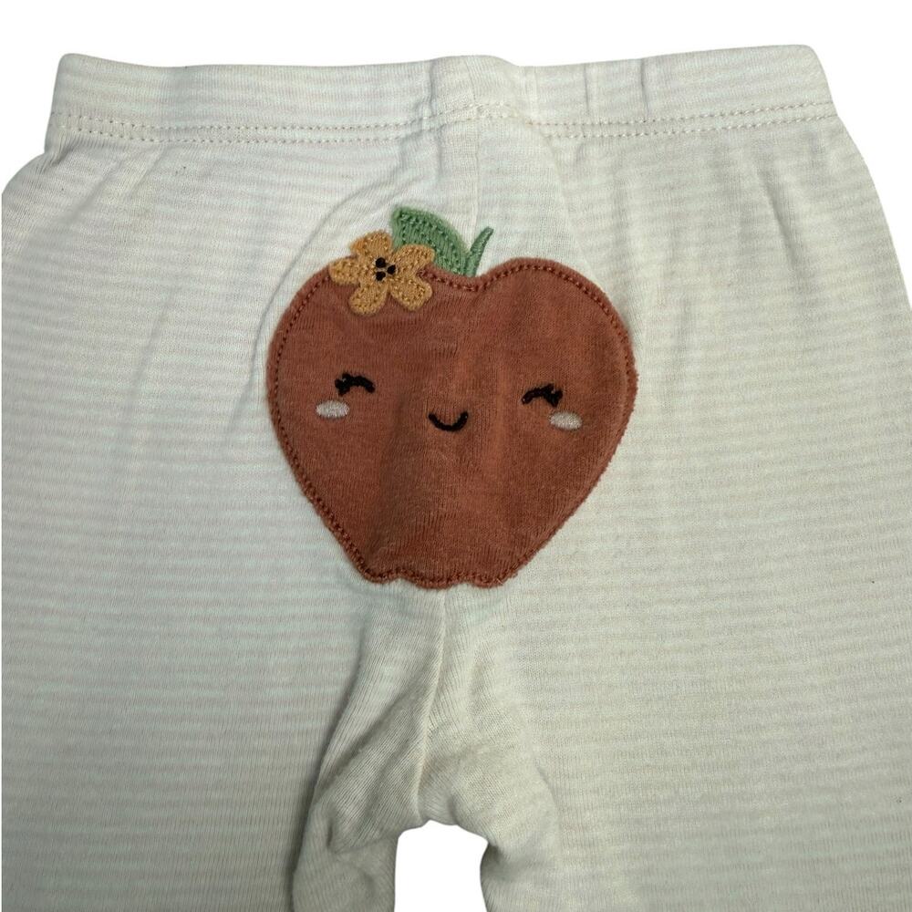 Carter's Bodysuit Bundle Baby Girl Apples Brown 9 Months - Picture 8 of 9
